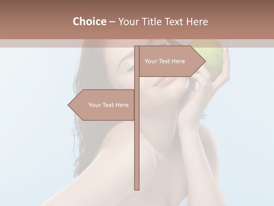 Care Brunette Wet PowerPoint Template