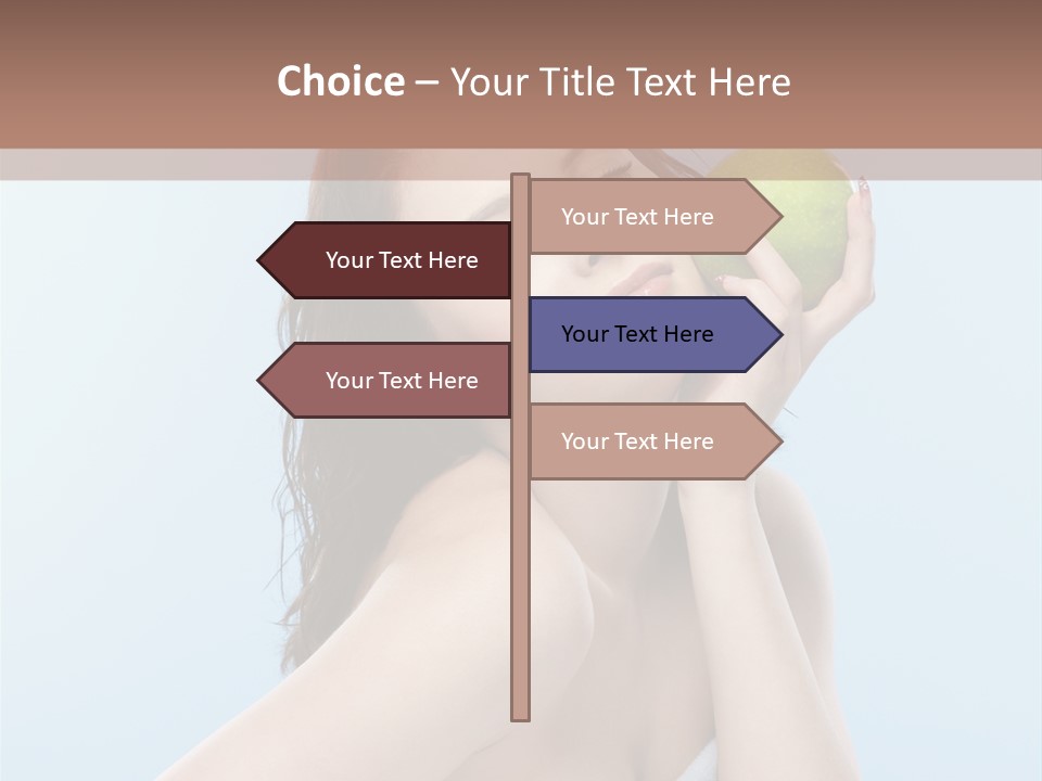 Care Brunette Wet PowerPoint Template