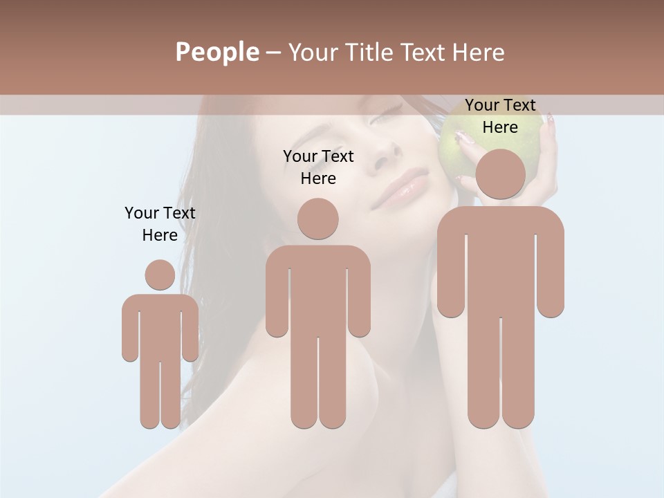 Care Brunette Wet PowerPoint Template