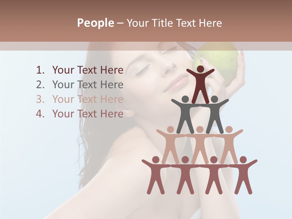 Care Brunette Wet PowerPoint Template