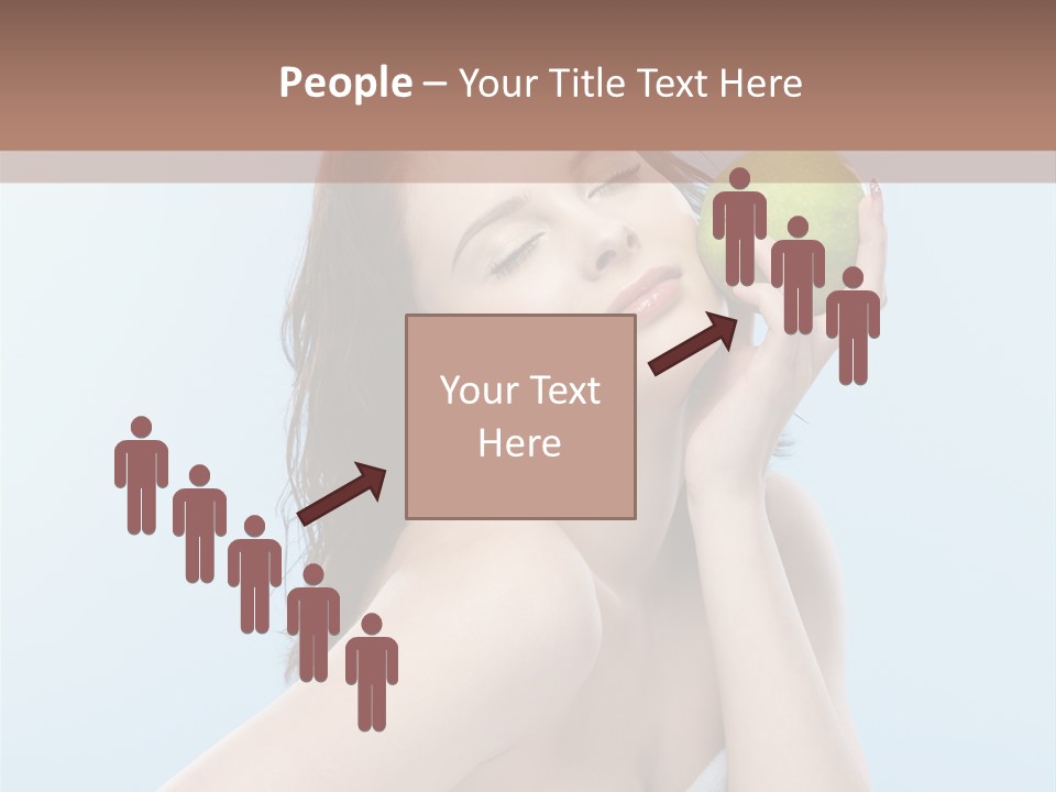 Care Brunette Wet PowerPoint Template