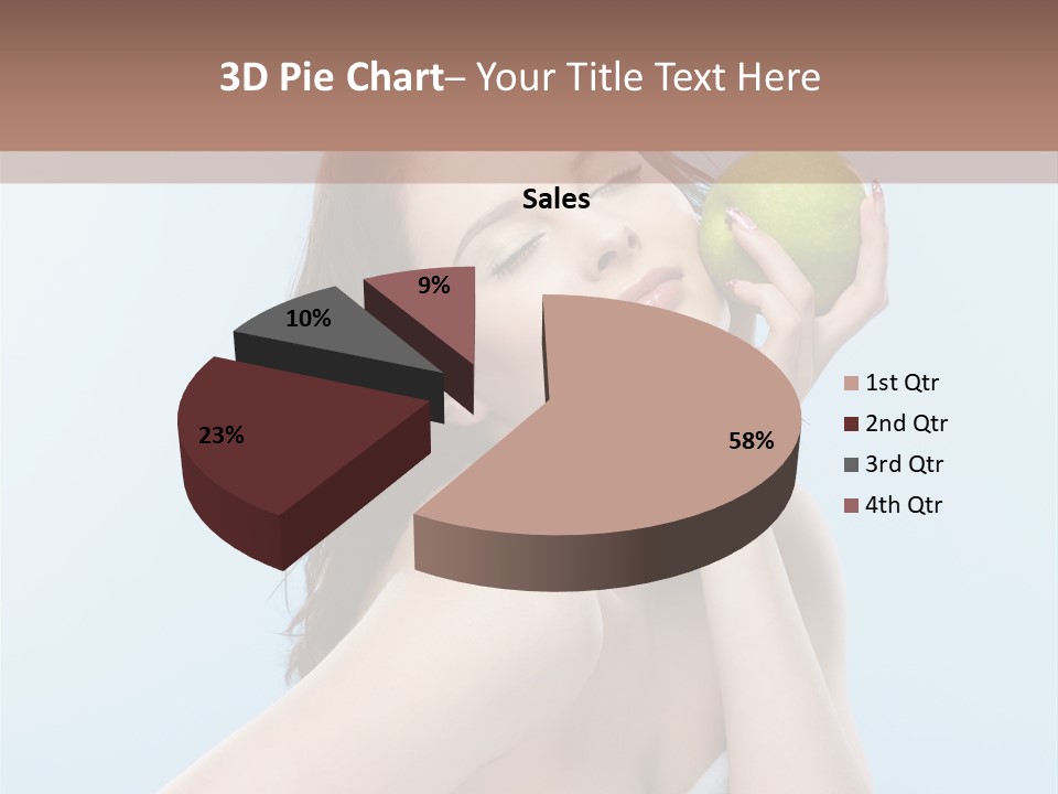 Care Brunette Wet PowerPoint Template