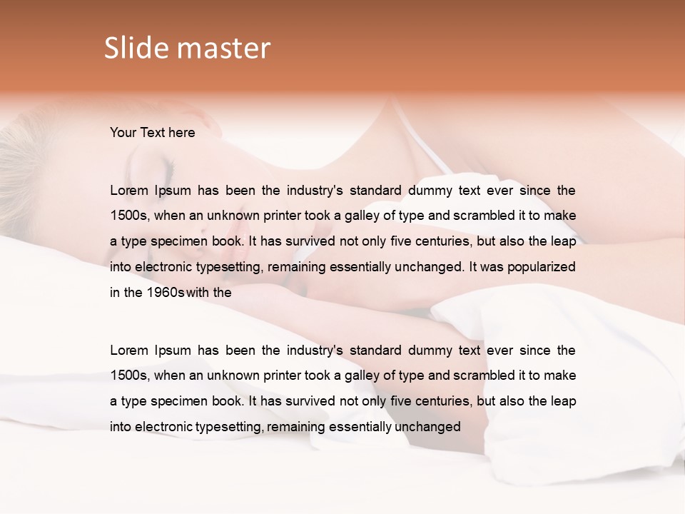 Sleeping People PowerPoint Template