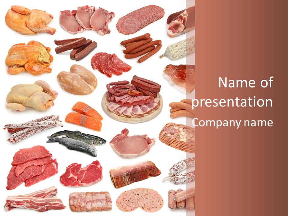 Different Meats PowerPoint Template