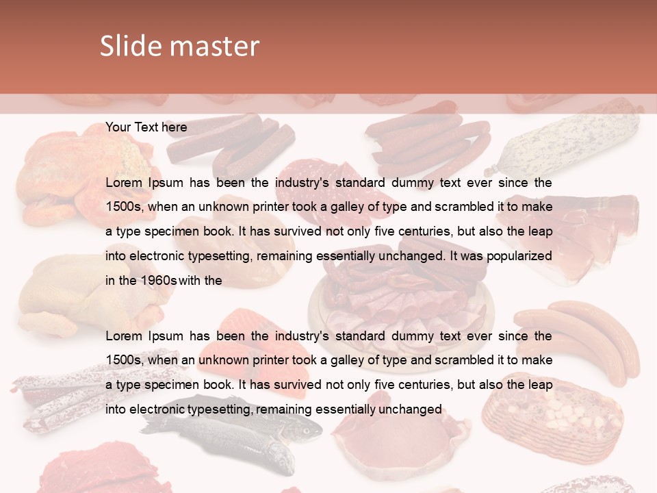 Different Meats PowerPoint Template