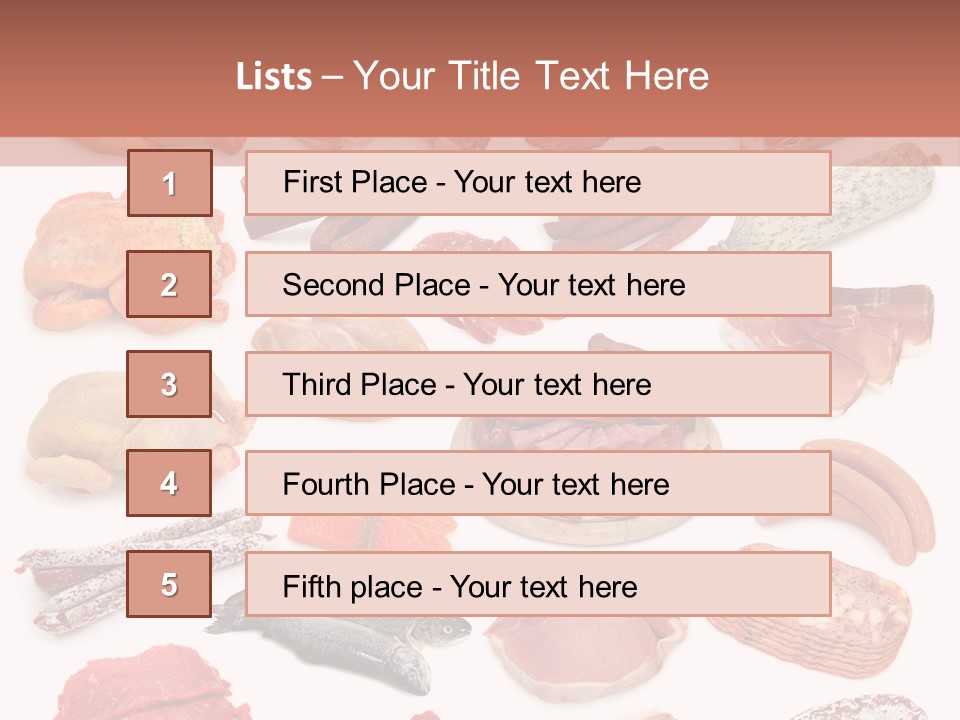 Different Meats PowerPoint Template