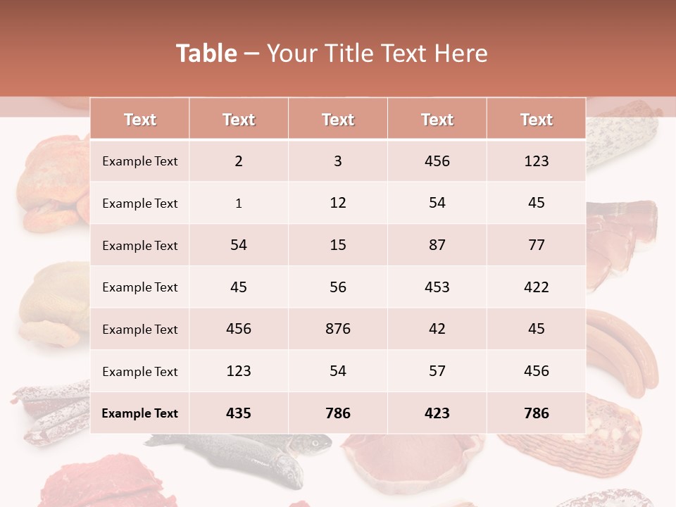 Different Meats PowerPoint Template