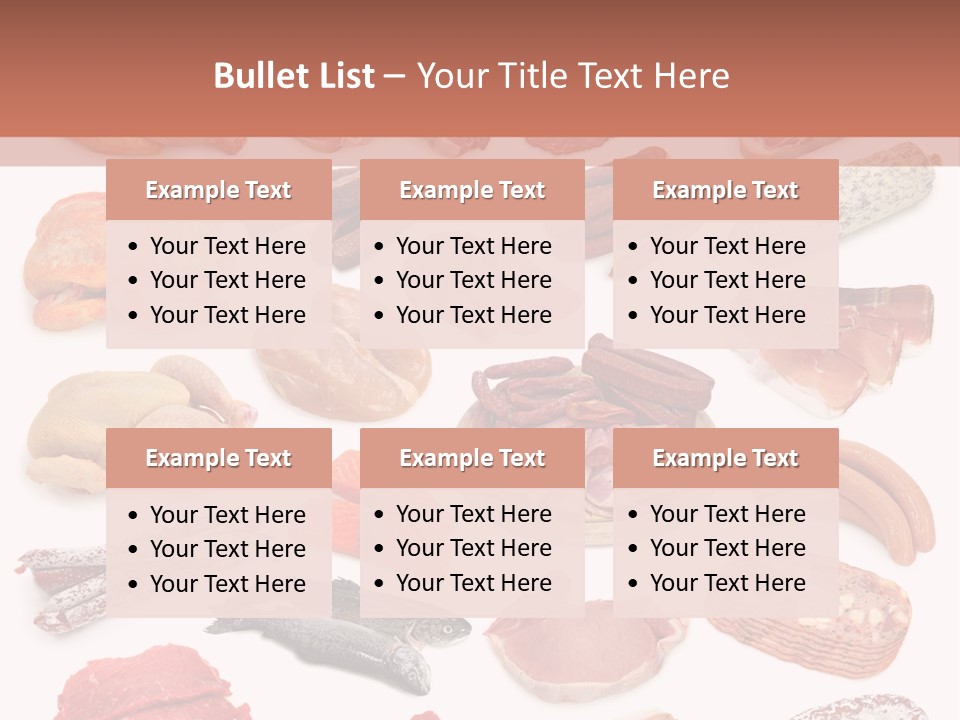 Different Meats PowerPoint Template