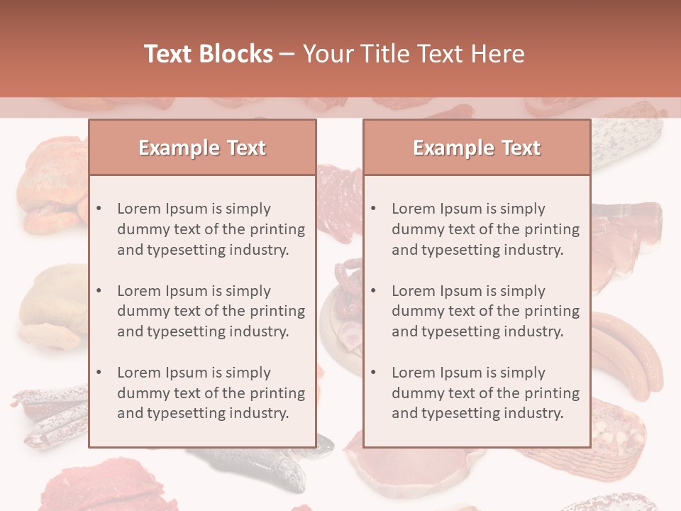 Different Meats PowerPoint Template