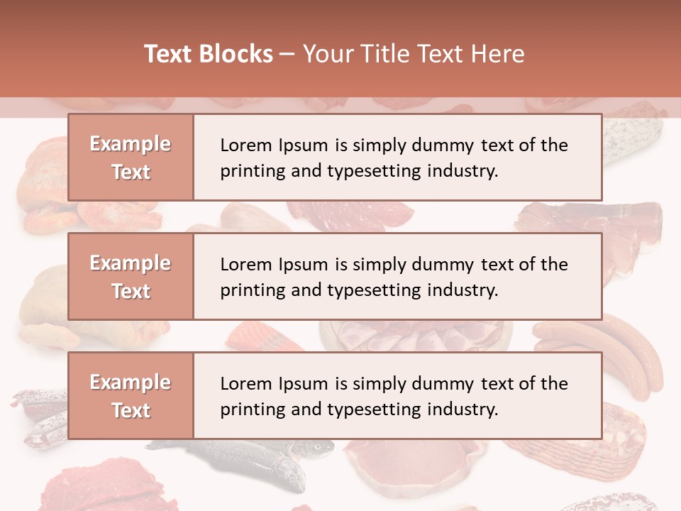 Different Meats PowerPoint Template