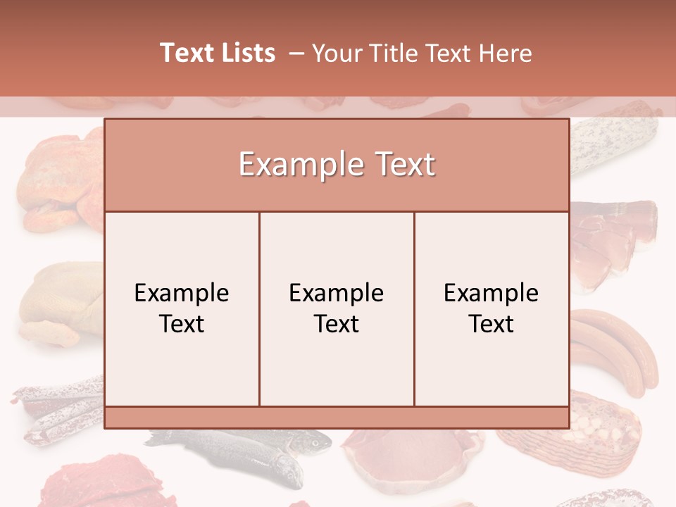 Different Meats PowerPoint Template