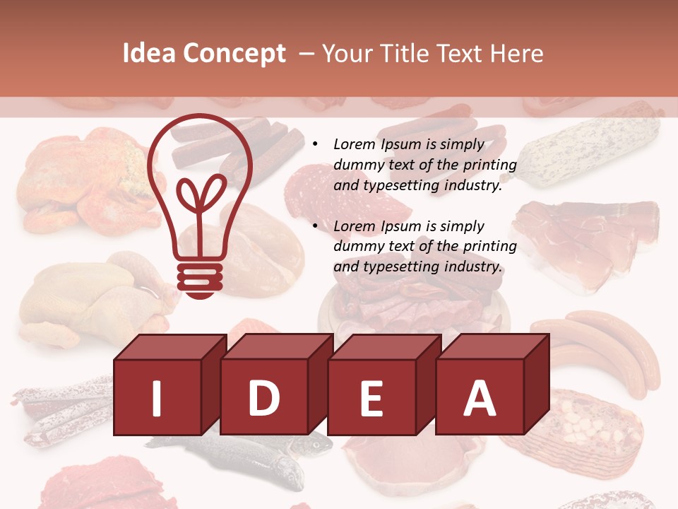 Different Meats PowerPoint Template