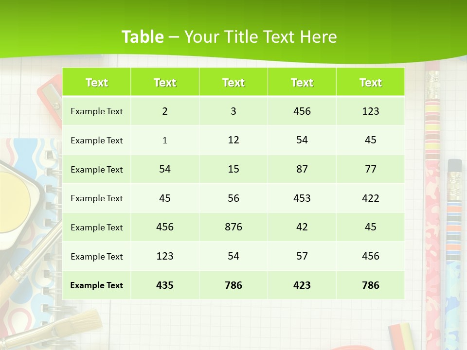 School Things PowerPoint Template