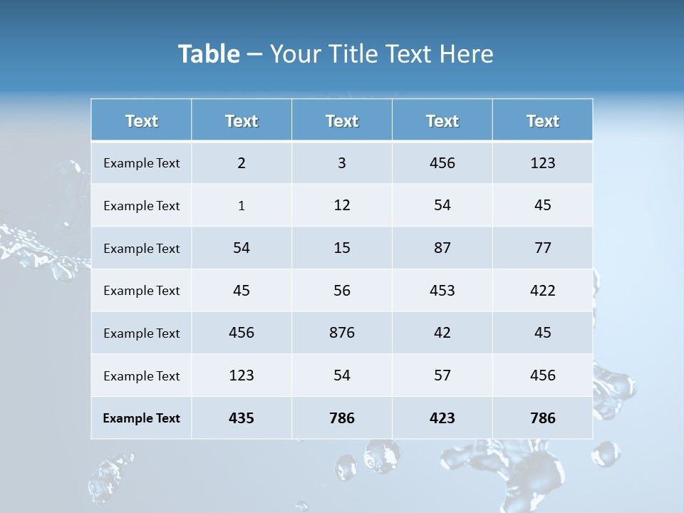 Water Abstract PowerPoint Template