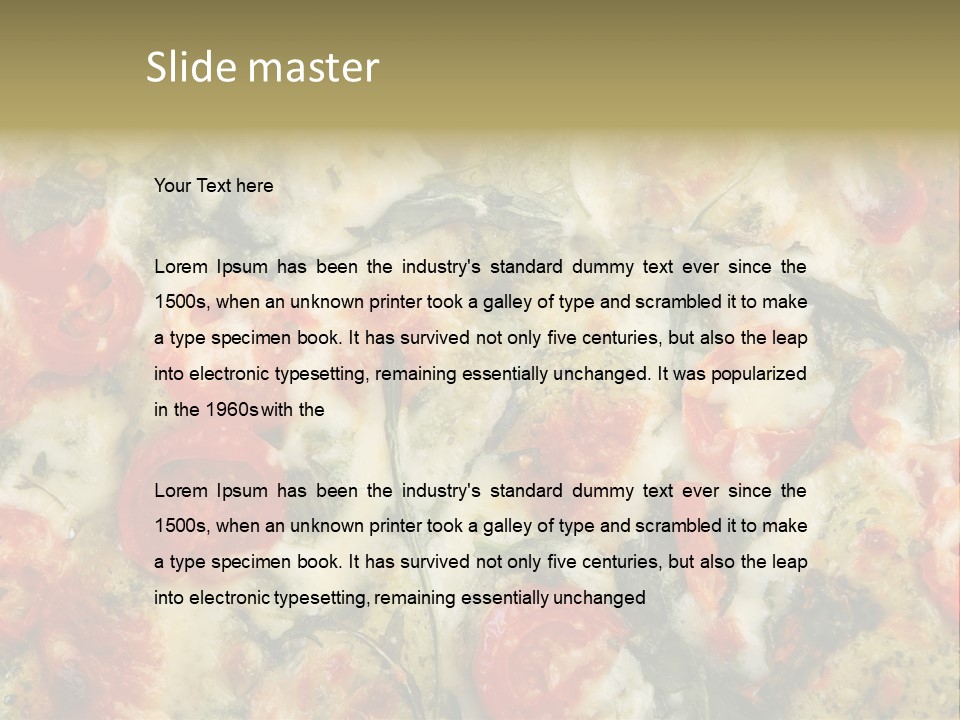 Tasty Gourmet Pizza PowerPoint Template