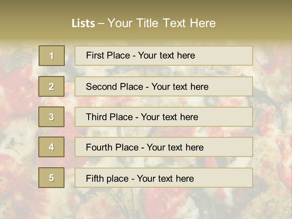 Tasty Gourmet Pizza PowerPoint Template