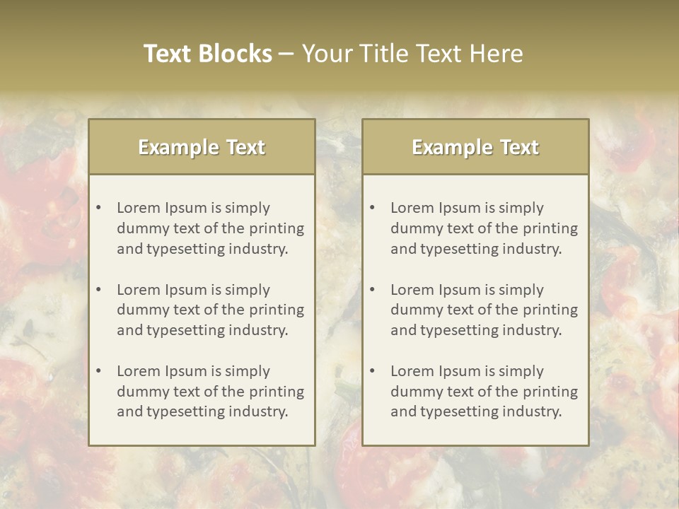 Tasty Gourmet Pizza PowerPoint Template