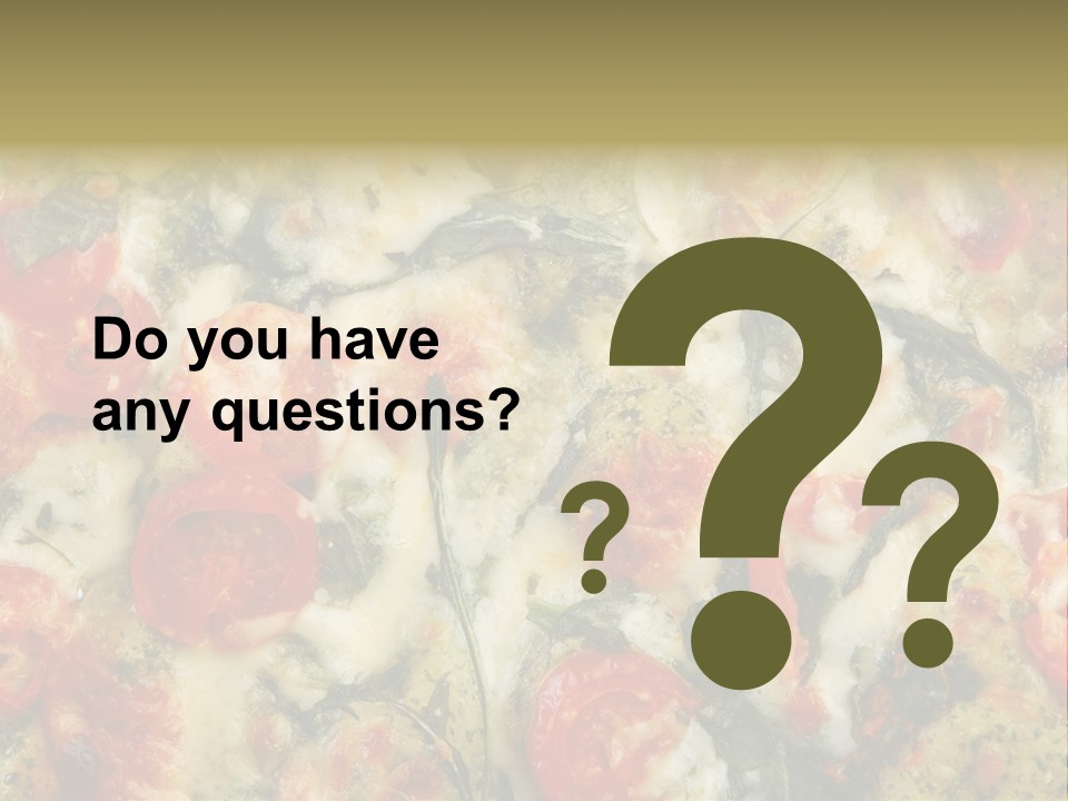 Tasty Gourmet Pizza PowerPoint Template