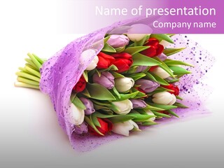 Leaf Gift Present PowerPoint Template