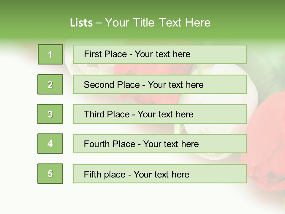 Red Tulips PowerPoint Template