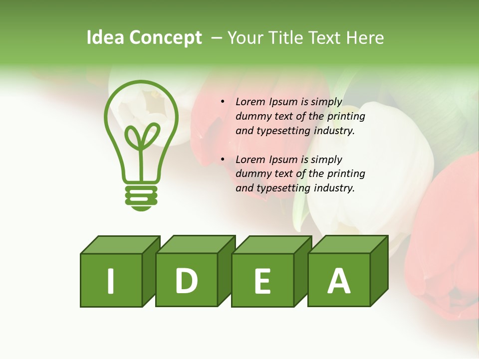 Red Tulips PowerPoint Template