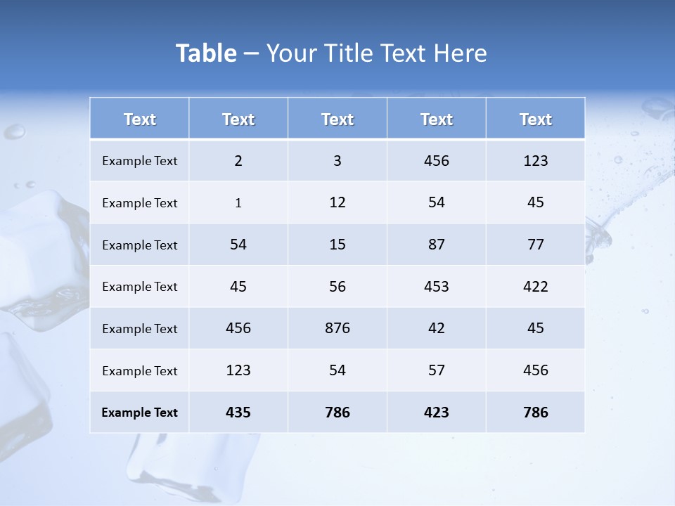 Cubetti Di Ghiaccio PowerPoint Template
