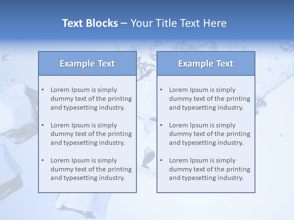 Cubetti Di Ghiaccio PowerPoint Template