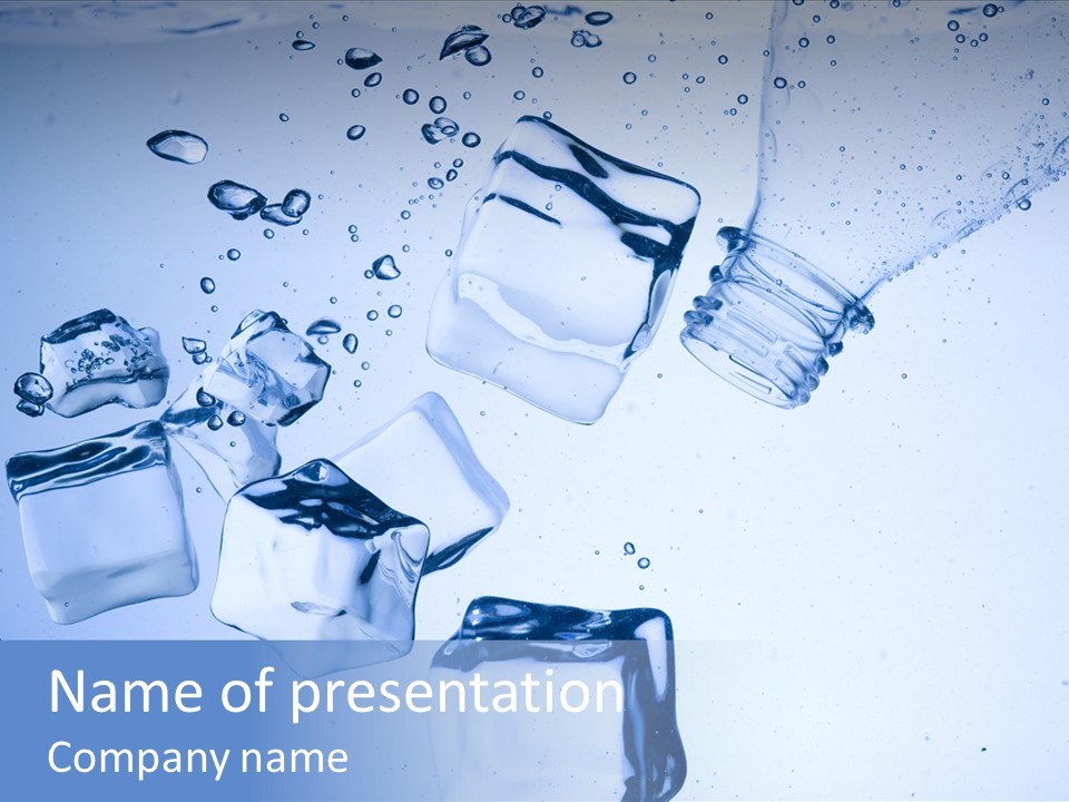 Bottle Freshness Mineral PowerPoint Template