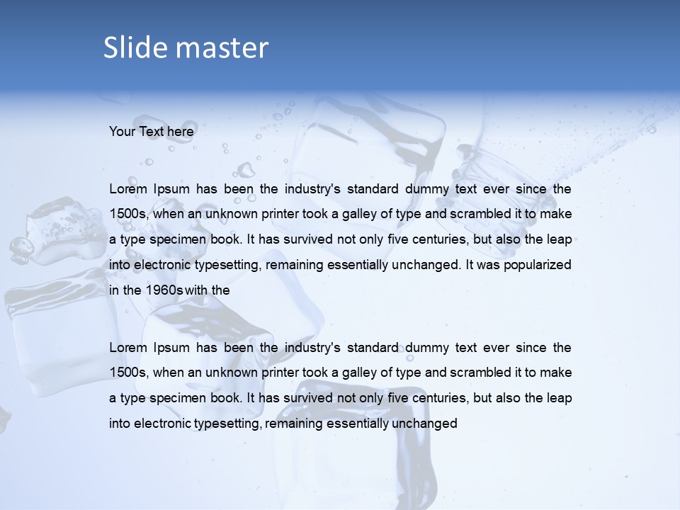 Bottle Freshness Mineral PowerPoint Template