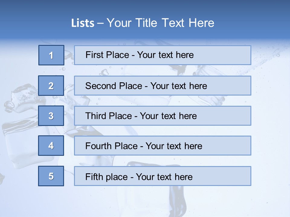 Bottle Freshness Mineral PowerPoint Template