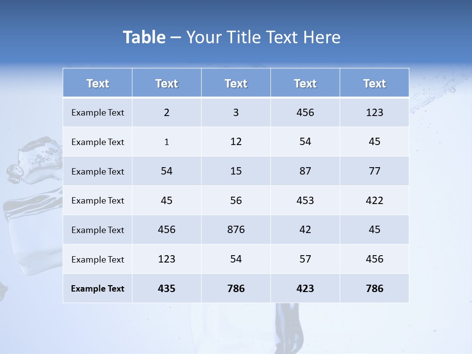 Bottle Freshness Mineral PowerPoint Template