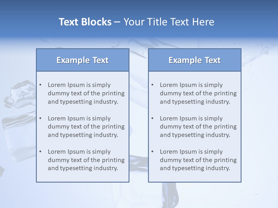 Bottle Freshness Mineral PowerPoint Template
