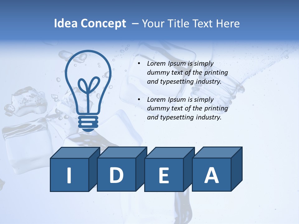 Bottle Freshness Mineral PowerPoint Template