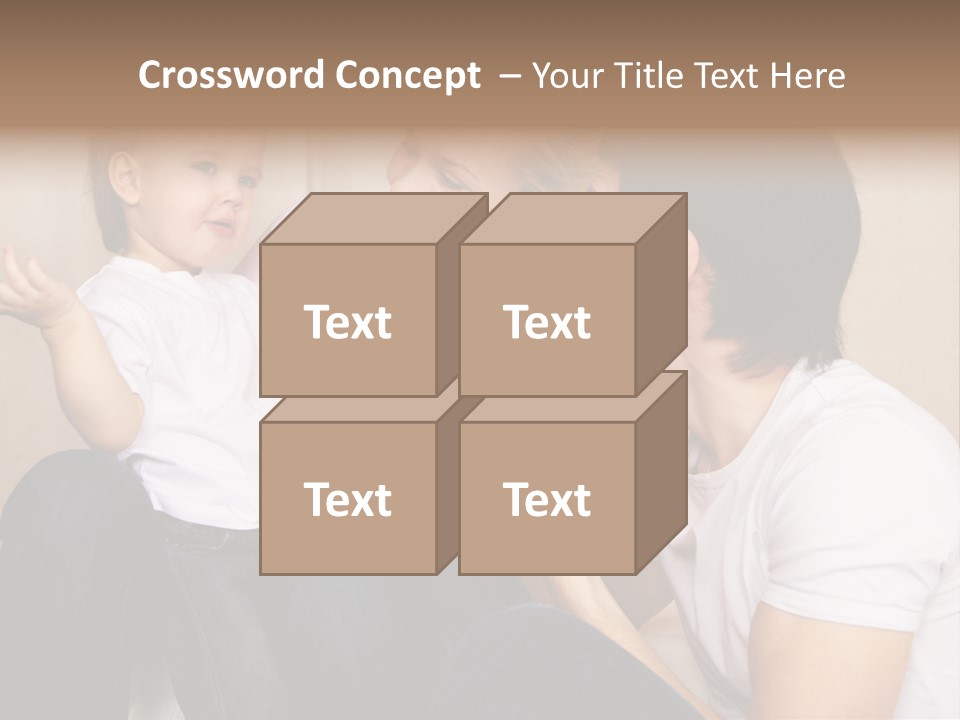 Son Embracing Cheerful PowerPoint Template