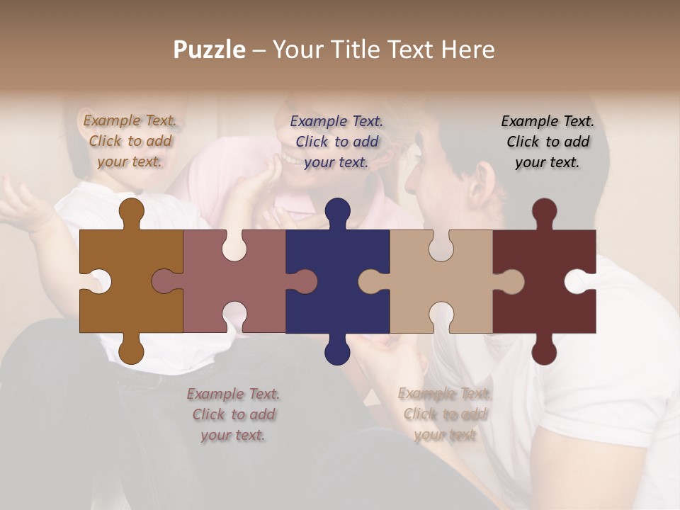 Son Embracing Cheerful PowerPoint Template