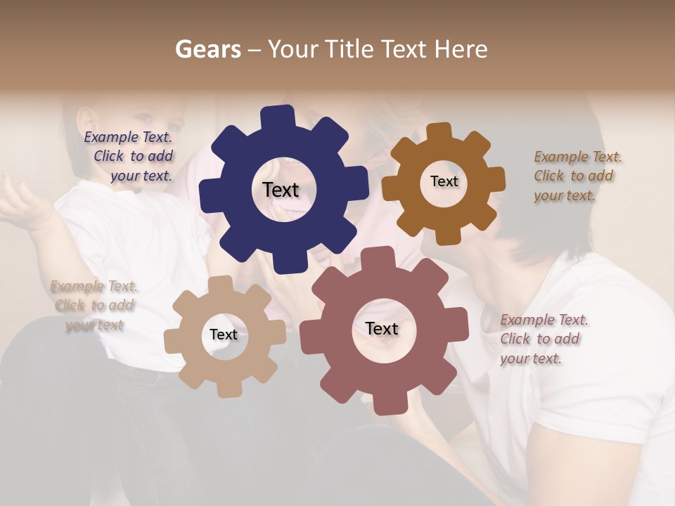 Son Embracing Cheerful PowerPoint Template