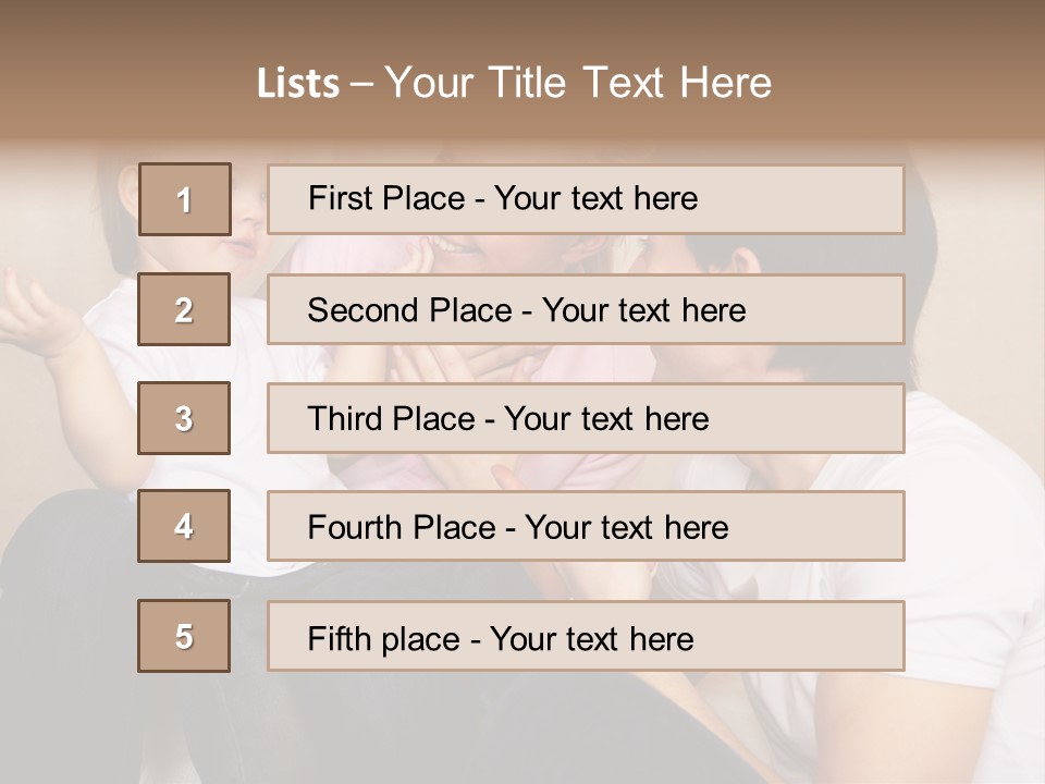 Son Embracing Cheerful PowerPoint Template