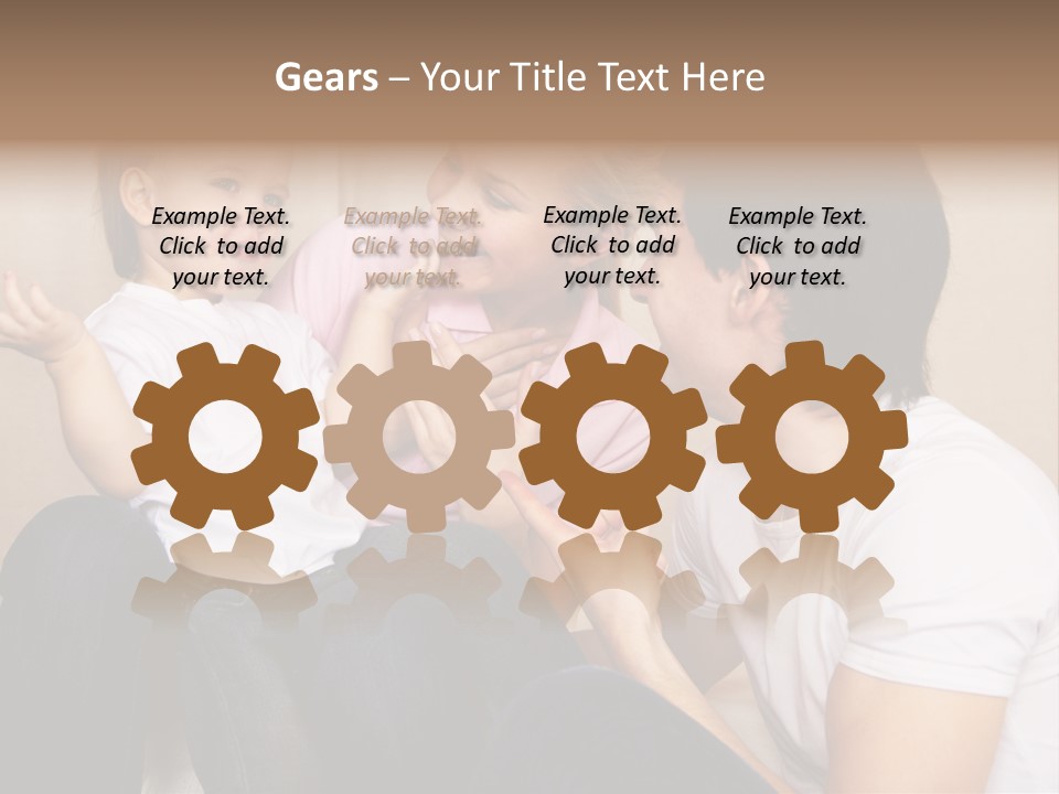 Son Embracing Cheerful PowerPoint Template