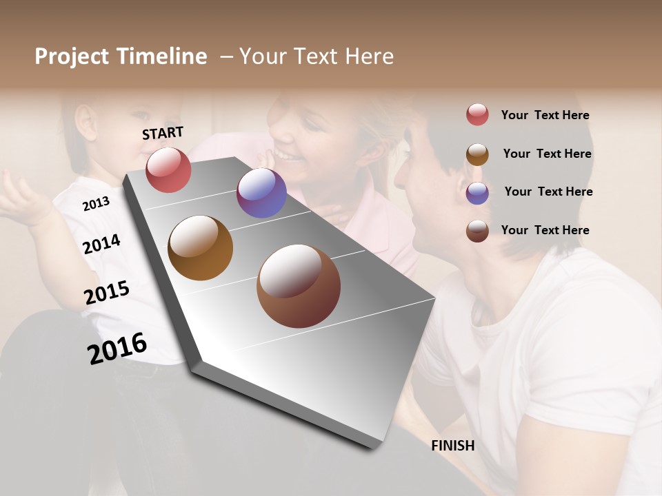Son Embracing Cheerful PowerPoint Template