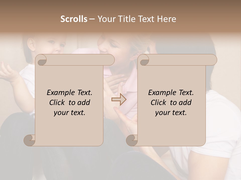 Son Embracing Cheerful PowerPoint Template