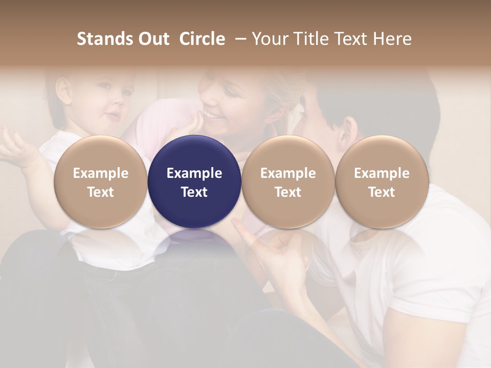 Son Embracing Cheerful PowerPoint Template