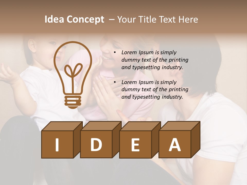 Son Embracing Cheerful PowerPoint Template