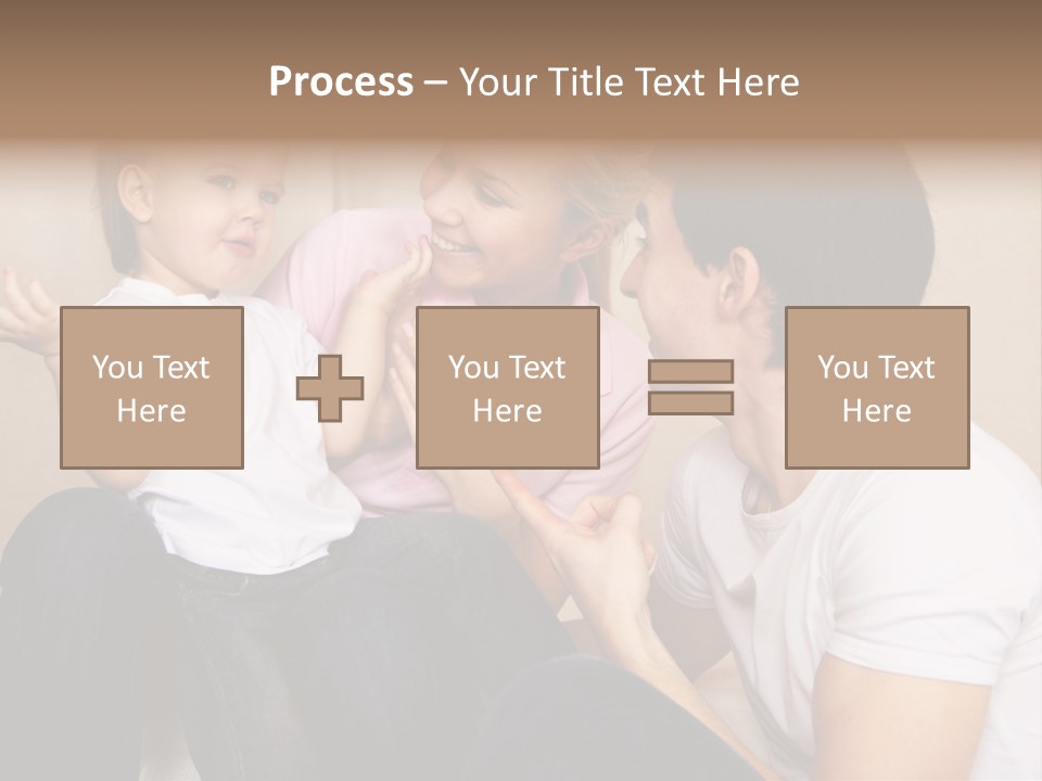 Son Embracing Cheerful PowerPoint Template