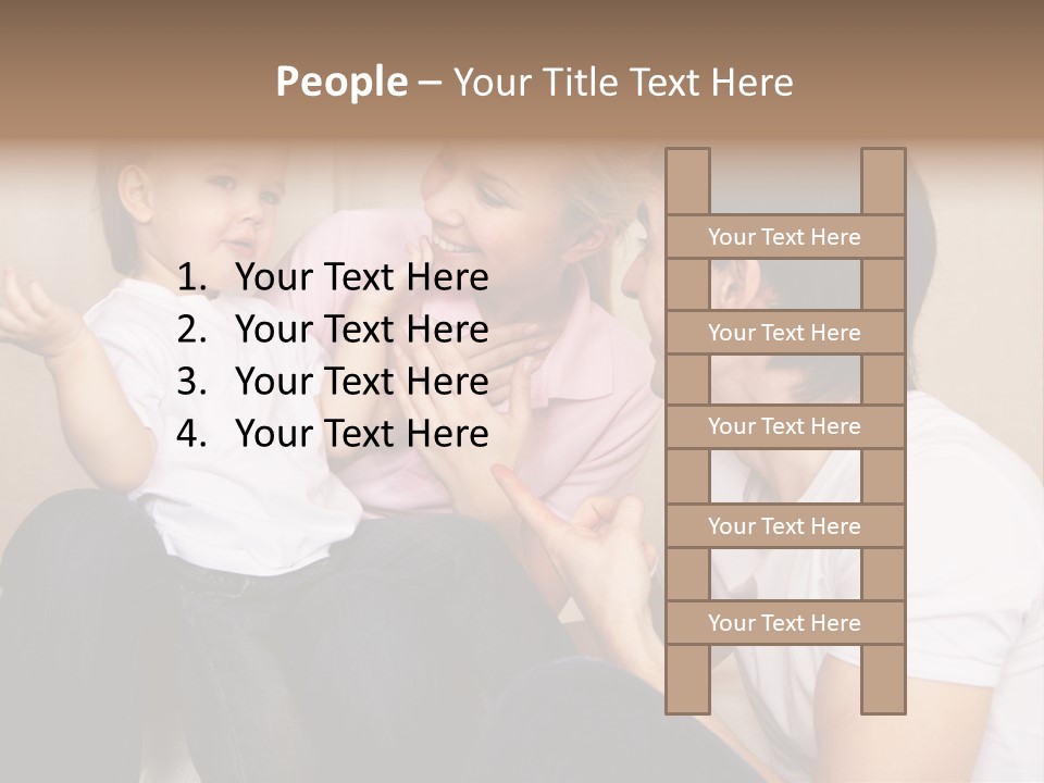 Son Embracing Cheerful PowerPoint Template