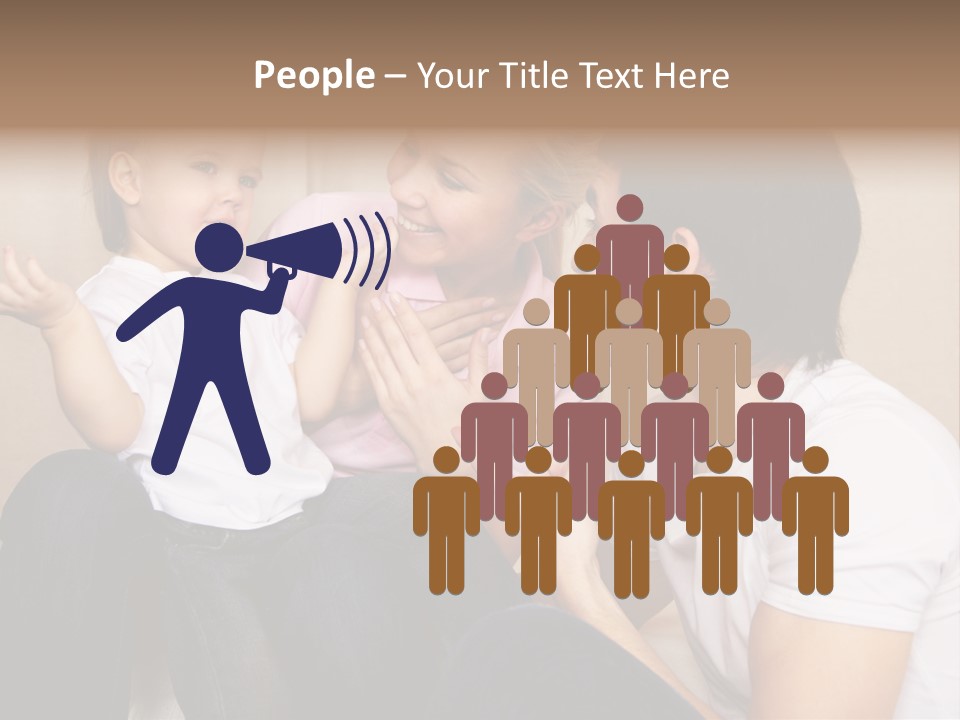 Son Embracing Cheerful PowerPoint Template