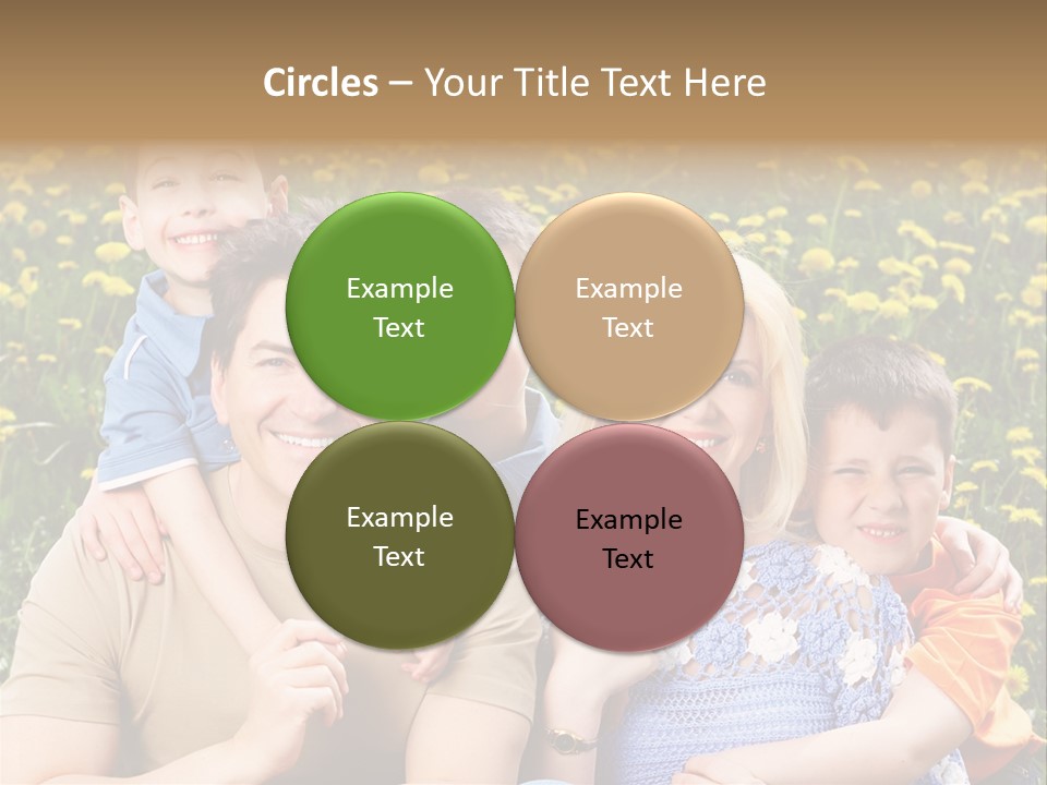 Happy Healthy Family PowerPoint Template