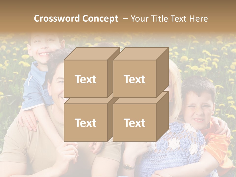 Happy Healthy Family PowerPoint Template