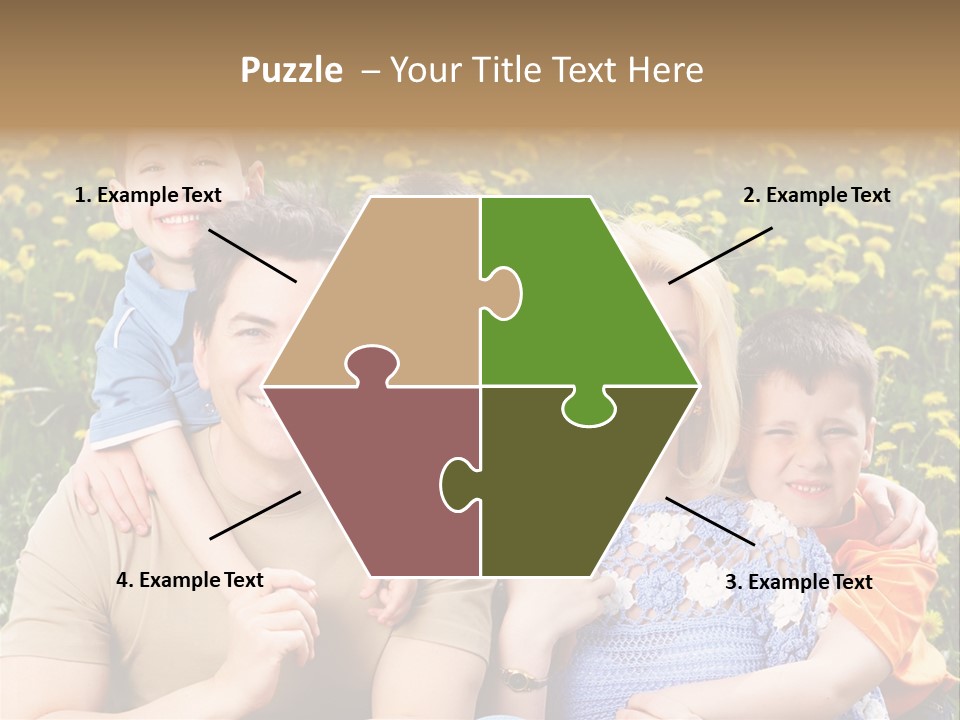 Happy Healthy Family PowerPoint Template