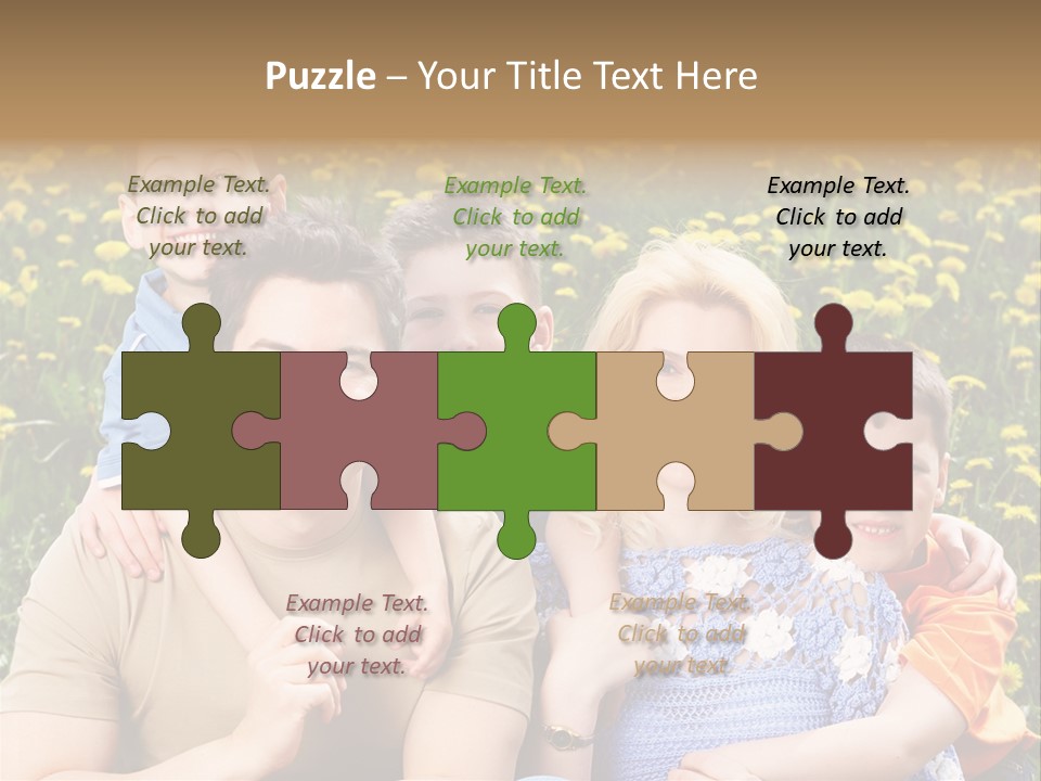 Happy Healthy Family PowerPoint Template