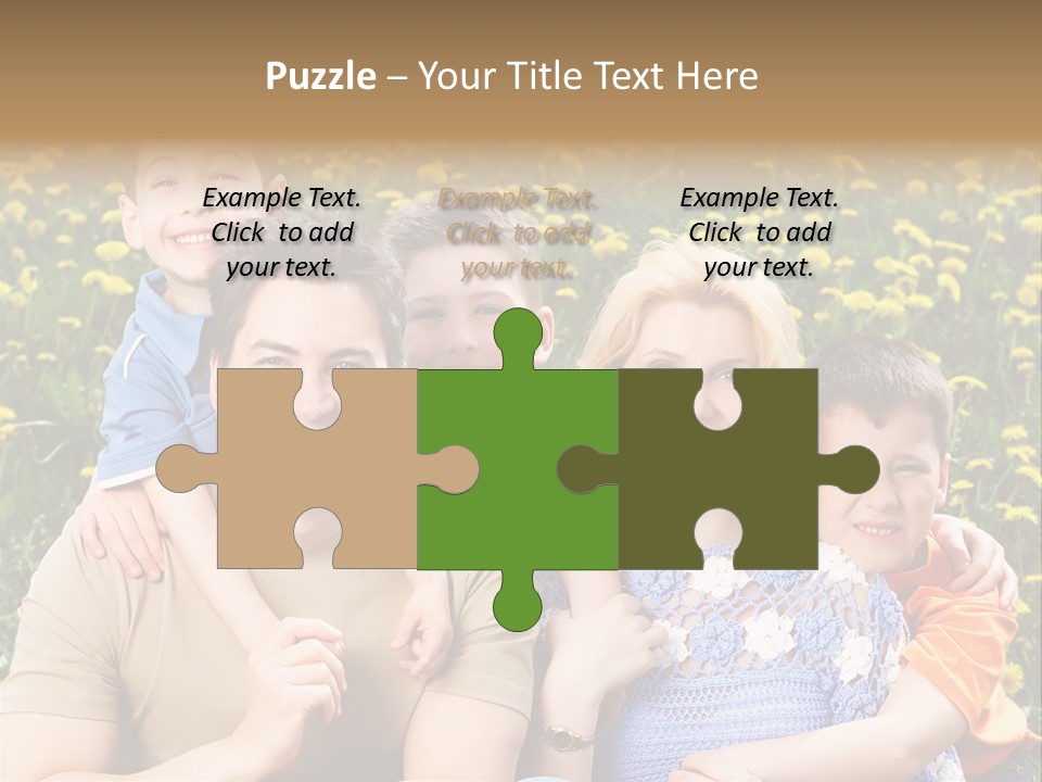 Happy Healthy Family PowerPoint Template